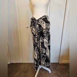 Future Collective Botanical Tie-Front Flowy Midi Skirt